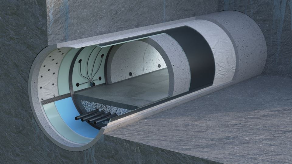 Jedno-/Dwuwarstwowy system barierowy — tunel metodą podstropową